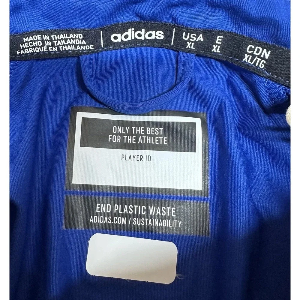 NWT Adidas Aeroready Royal Blue Button Up Polo Shirt Drake Basketball Men's XL‎